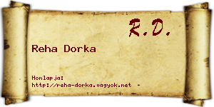 Reha Dorka névjegykártya